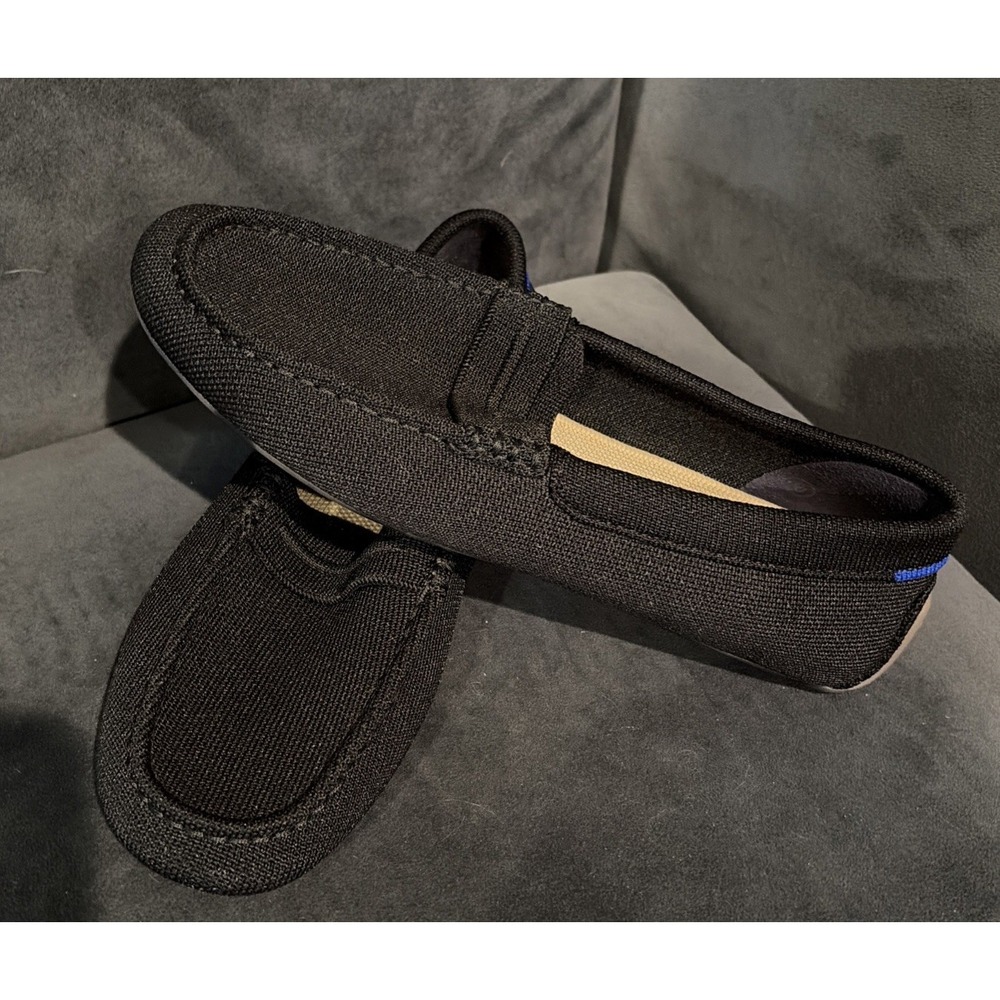 Rothy's The Driving Loafers Black Slip On Shoes Size Wmn 8 Minimalist Old Money